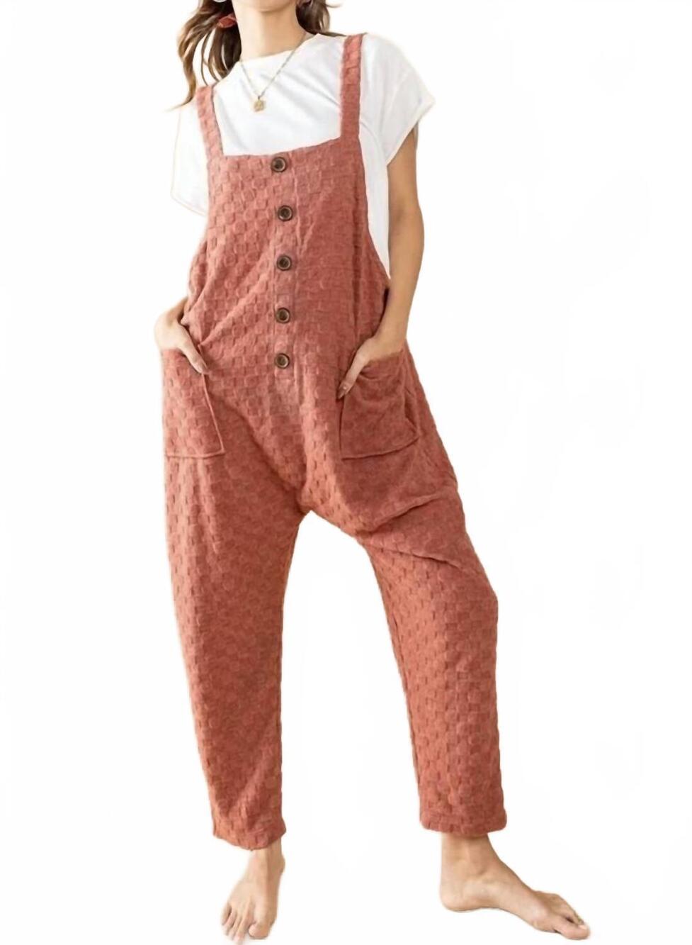 NEW CES FEMME not trying today jumpsuit in rust